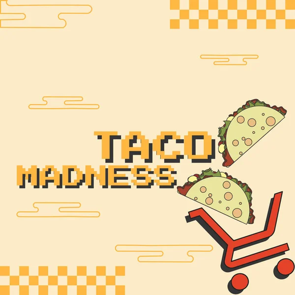 TACO MADNESS DESIGN PROMOTION VECTOR