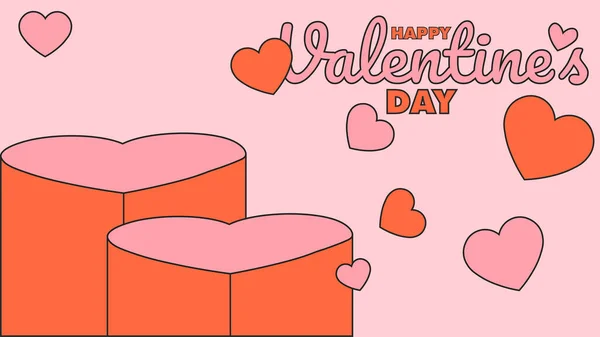 podium 2d design flat valentine day sale