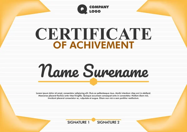 Basit sertifika şablon tasarımı 