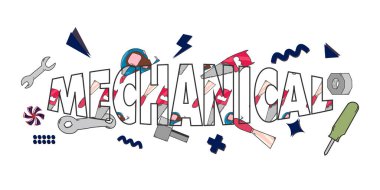 mechanical design social media header element