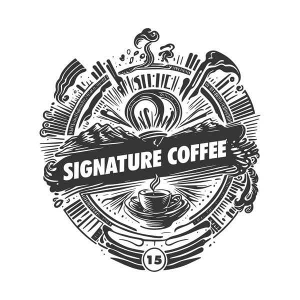 Kahve Dükkanı Logosu RETRO DESIGN