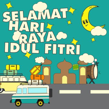 Bayramlık Mübarek tasarım afişi.