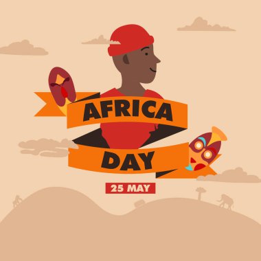 africa day design vector poster