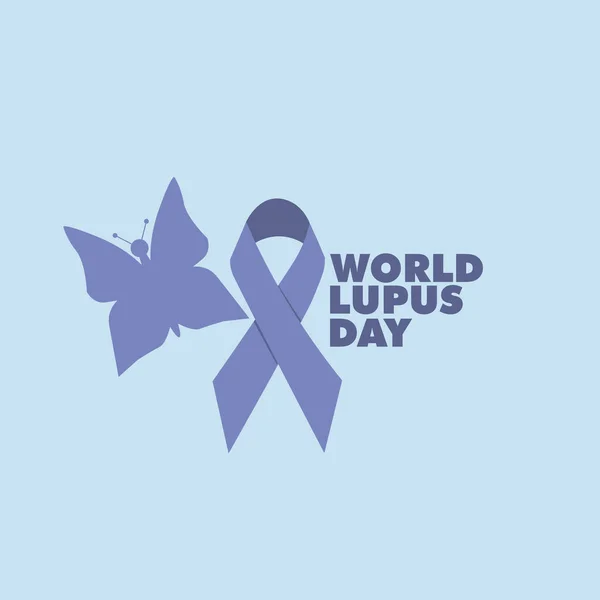 Cartel Diseño Del Día Del Lupus Mundial — Archivo Imágenes Vectoriales