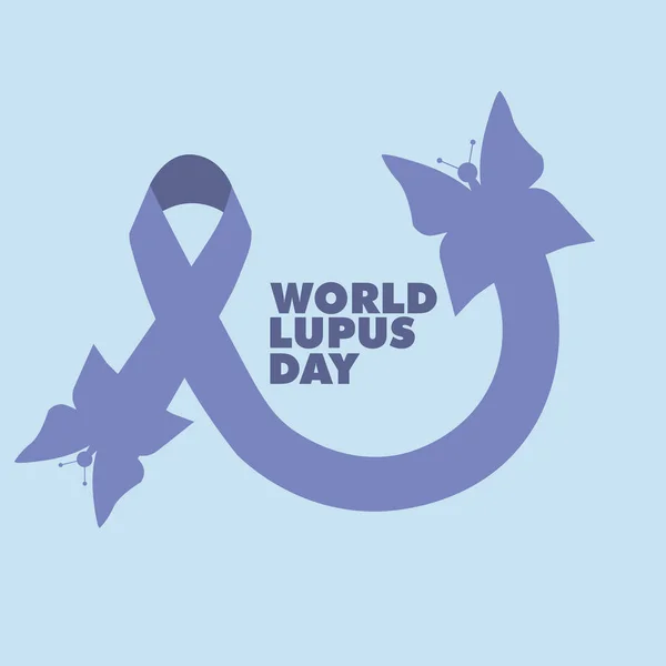 Cartel Diseño Del Día Del Lupus Mundial — Archivo Imágenes Vectoriales
