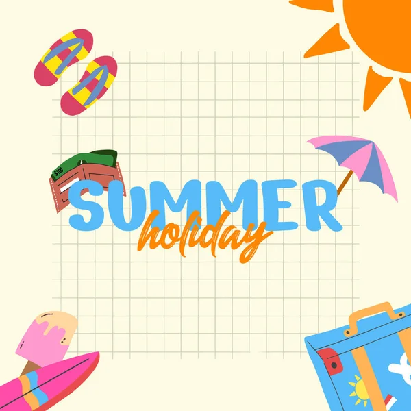 Sommer Time Poster Element Design Sale — Stockvektor