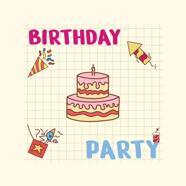 Birthday Party Design Vector Element — Stock Vector