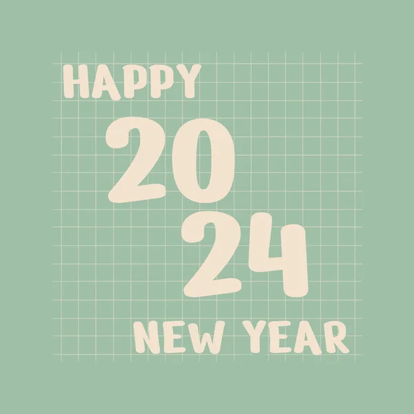 Mutlu yıllar 2024 vektör tasarım logosu