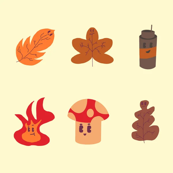 şirin sonbahar tasarım vektör ögesi