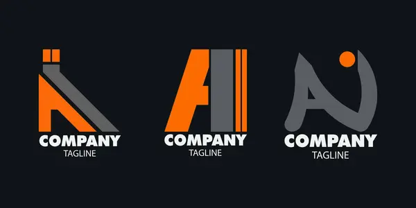 Yapay zeka özel vektörünün basit logosu