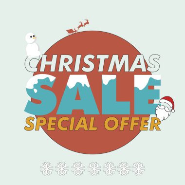 retro christmas sale design vector clipart