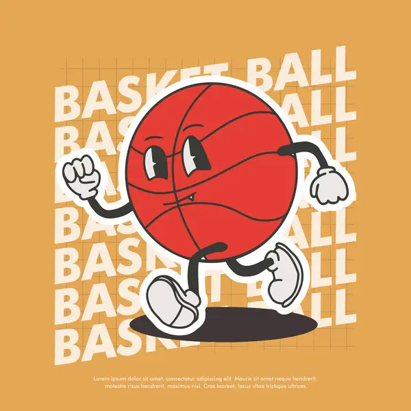 Retro karakter spor çıkartma vektörü