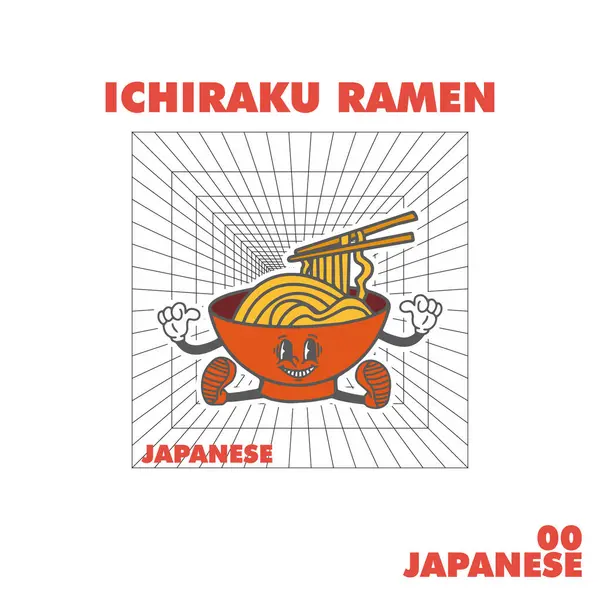 ramen tasarımı retro vektör etiketi 