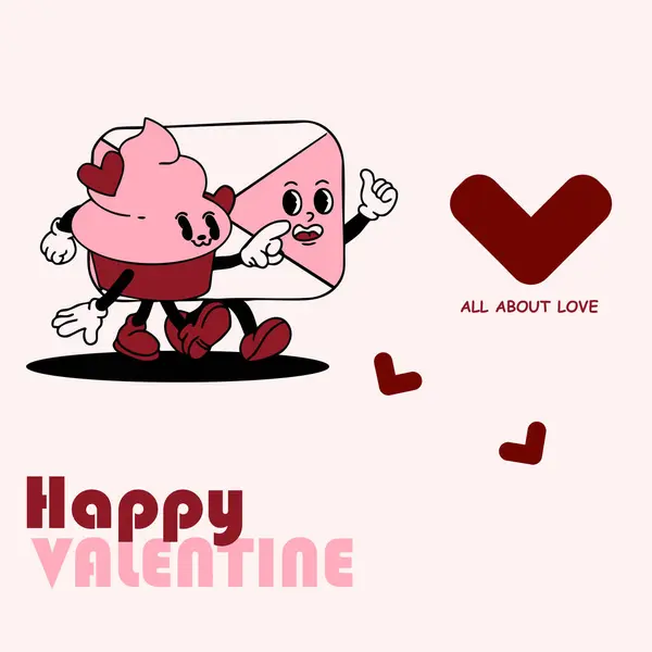 Eski sevgililer günü tasarımı şirin karakter