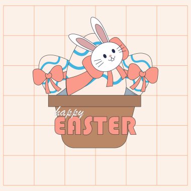 Tasarım poster satışı için paskalya ögesi