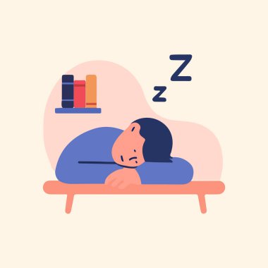 Okula geri dön. Poster, okul pazarlaması, toplama vs. için düz tasarım tarzında bir poz karakteri oluştur.