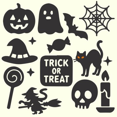 Poster reklamı veya başka bir şey için Cadılar Bayramı ögesi kaynağı