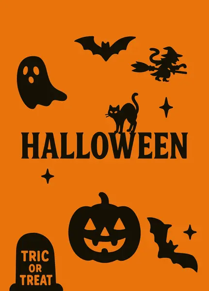 Poster reklamı veya başka bir şey için Cadılar Bayramı ögesi kaynağı