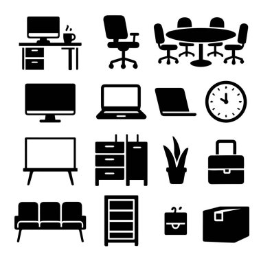 Basit siyah beyaz tarzlı bir iş süsü.