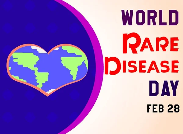 World Rare Disease Day Heart Earth Copy Space Altruistic Celebration