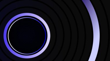 Zarif ve lüks koyu siyah renkli daireler mavi ve parlak dış hatları olan.