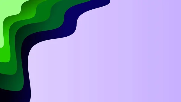 Abstrakte Grüne Insel Über Minimalistischem Wasserverlauf Hintergrund — Stockvektor