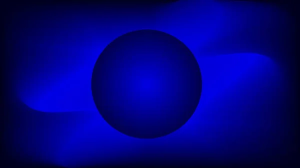 Espaço Cópia Placeholder Esfera Escura Sobre Fundo Escuro Azul Brilhante — Vetor de Stock