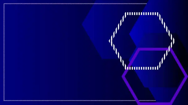 Hexagon Mörkblå Lutning Över Geometrisk Kopia Utrymme Bakgrund — Stock vektor