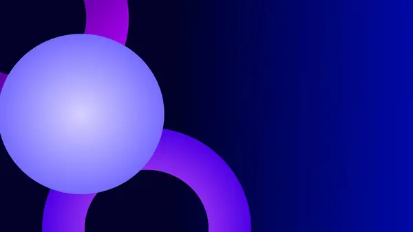Esfera Pérola Azul Brilhante Minimalista Sobre Design Gradiente Azul Artístico — Vetor de Stock