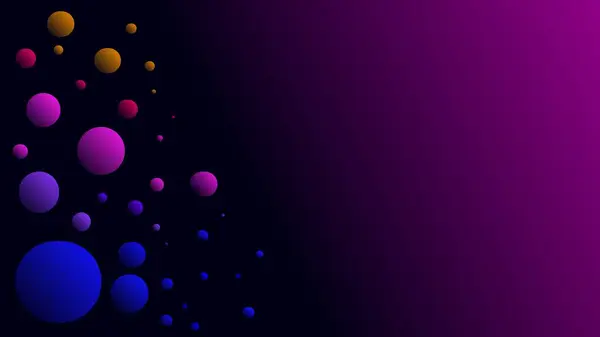 Многоцветные Градиентные Сферы Художественный Геометрический Ночной Градиент Синий Фон — стоковый вектор