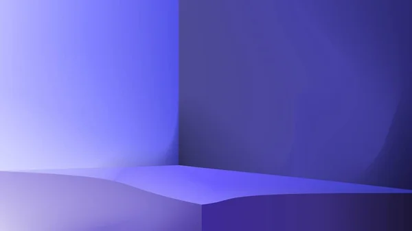 Blauer Raum Modell Plattform Für Abstrakten Hintergrund — Stockvektor