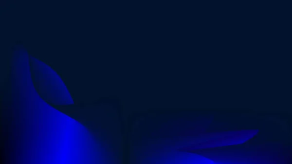 Elegant Metallic Glow Blue Ribbon Dark Blue Background — Stock Vector