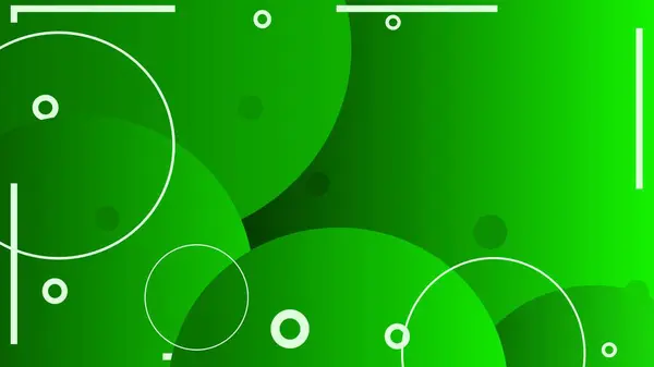 Cercles Verts Sur Fond Gradient Abstrait — Image vectorielle