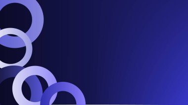 Koyu Mavi Fotokopi Arkaplanı Üzerine Yan Mavi Çember Çerçeve