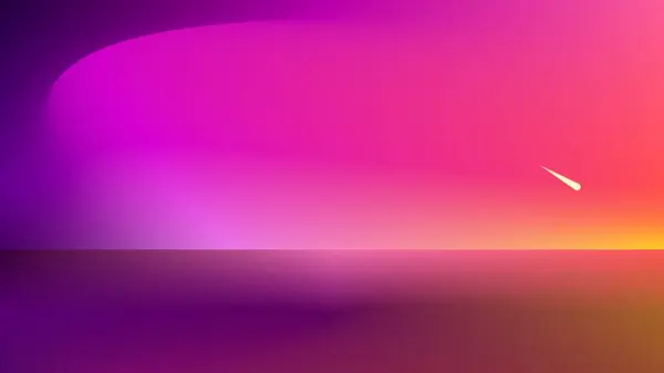 Twilight Sunset Met Vallende Ster Abstracte Achtergrond — Stockvector