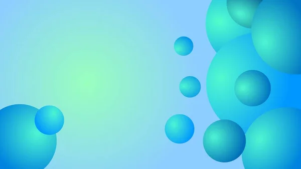 蓝色绿色明亮的复制空间球体背景 — 图库矢量图片