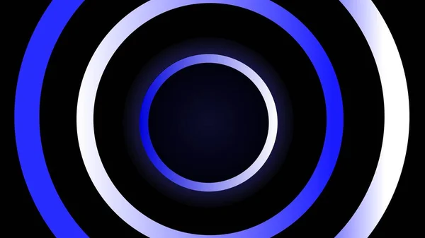 Cercuri Repetitive Strălucitoare Lumină Albastră Albă Copiază Fundalul Spațiului — Vector de stoc