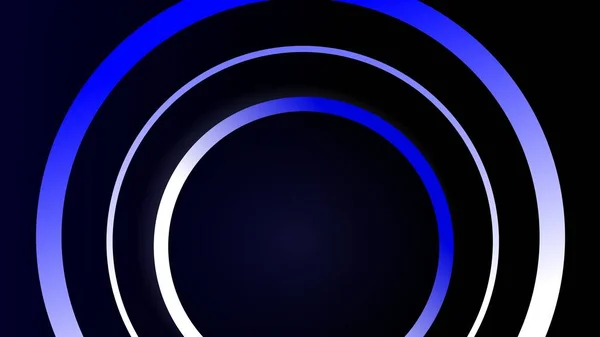 Half Ondergedompeld Gloeiende Blauwwitte Cirkels Kopieer Ruimte Achtergrond — Stockvector