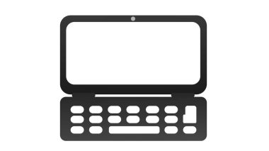 Basit ve gri bir kişisel bilgisayar dizüstü bilgisayarı oluştur