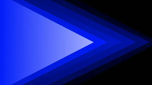 Jeden Směrový Ukazatel Překryv Trojúhelníkové Rámce Kopírovat Místo Modré Pozadí — Stockový vektor