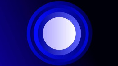 Beyaz daire kopyalama arkaplanı olan eğim çemberi çerçeveleri yansıtılıyor