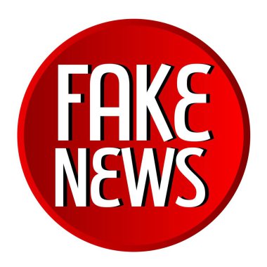 Seviye tasarımlı sahte haber kırmızı etiketi