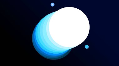 Beyaz fotokopi alanı çerçeve sunumuyla parlayan daire çerçevelerinin deniz mavisi örtüsü