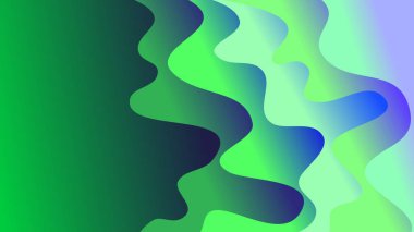 Yosunlu yeşil resif dalgaları sunum arkaplanını örtüyor