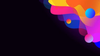 Solan gökkuşağı rengi koyu arkaplanlı dalgaları örtüyor