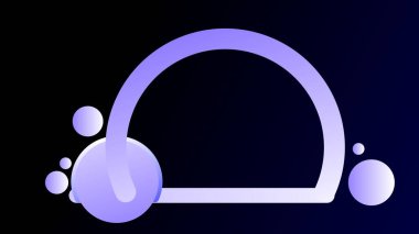 Koyu arkaplan üzerinde soyut çizgiler ve mavimsi beyaz çember