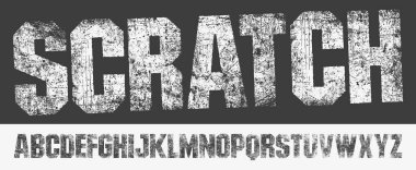 Çizilmiş Vintage İmza Yazı Tipi. Otantik ve yıpranmış bir görünüş için aşınmış ve çizilmiş bir dokuyla..