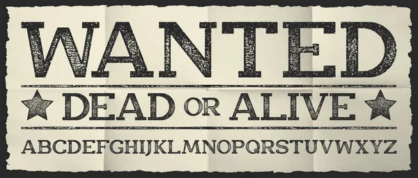 Vahşi Batı Font Tasarımı. Kaba desenli iyi giyimli Slab Serif Yazıtipi