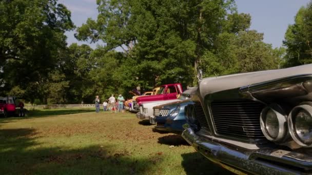 Mississippi Deki Farm Klasik Araba Fuarı Cruisin Cotesworth Antik Araba — Stok video