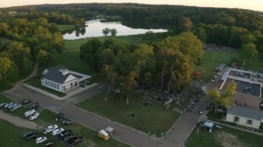 Mississippi 'de Kırsal Pazar Festivali - Hava Manzarası. Yüksek kaliteli FullHD görüntüler